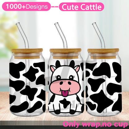 Cute Cattle UV DTF Cup Wraps 16oz