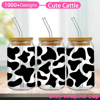 Cute Cattle UV DTF Cup Wraps 16oz