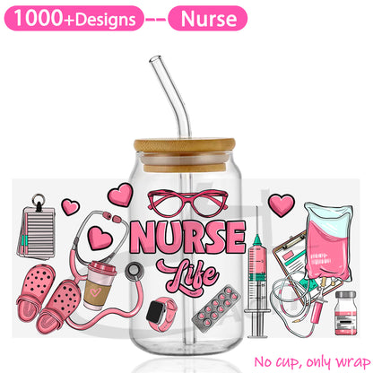 Nurse UV DTF Cup Wraps 16oz