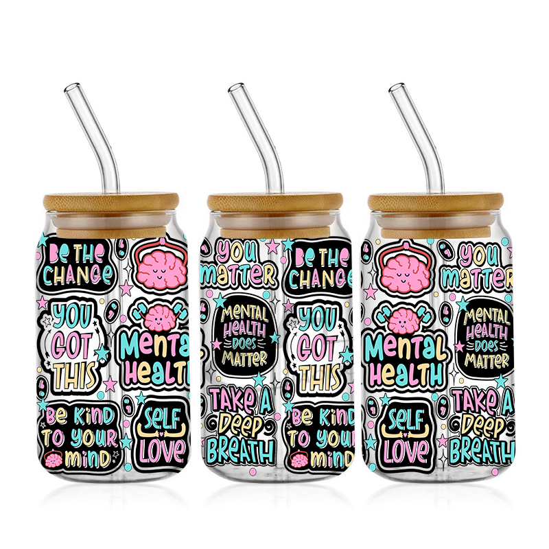 Positive Words UV DTF Cup Wraps 16oz