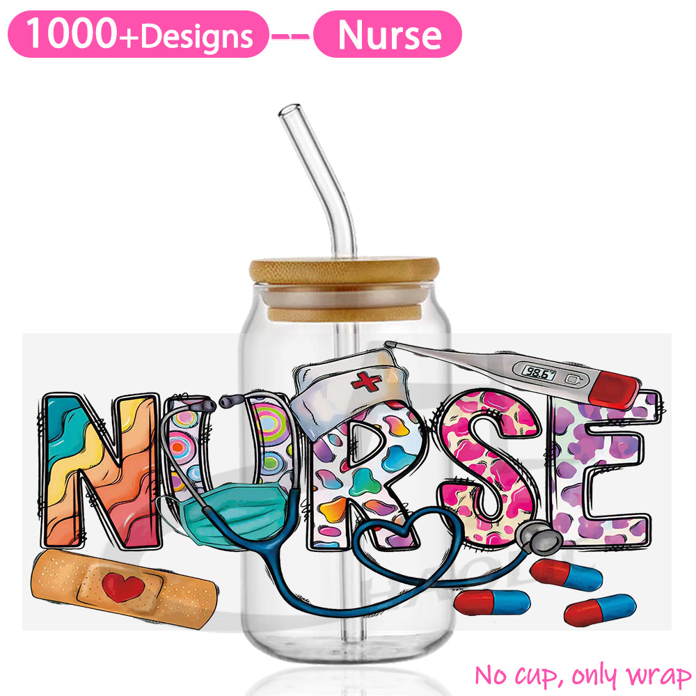 Nurse UV DTF Cup Wraps 16oz