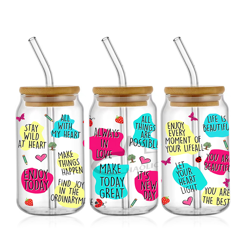 Positive Words UV DTF Cup Wraps 16oz