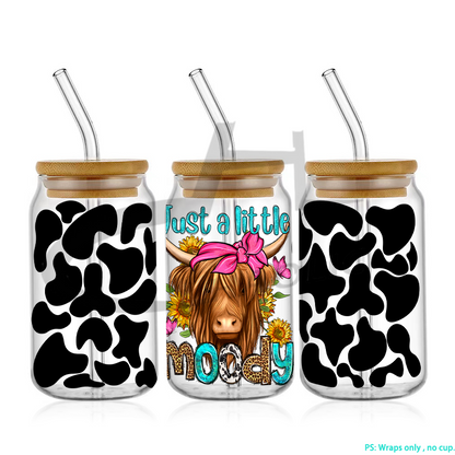 Cute Cattle UV DTF Cup Wraps 16oz