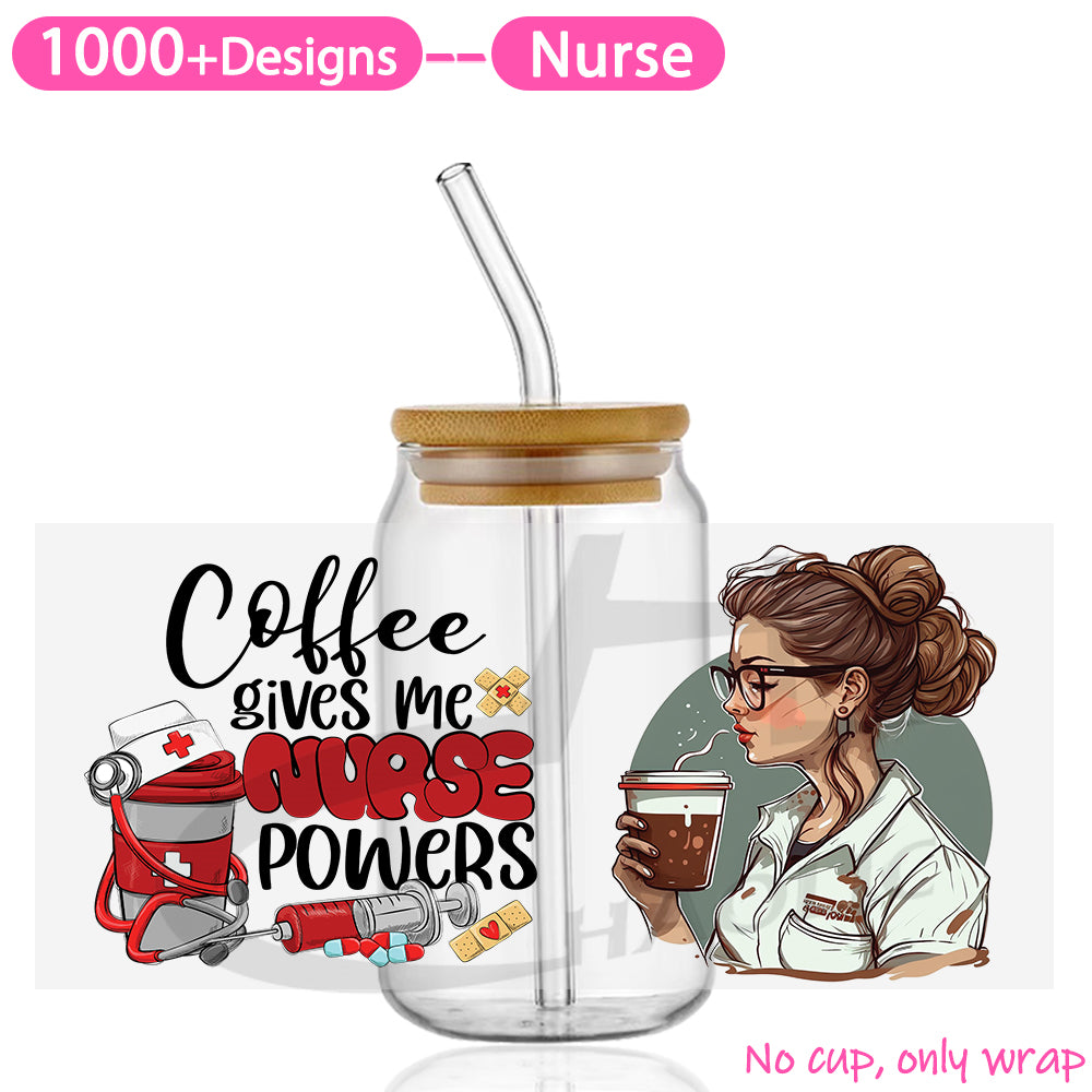 Nurse UV DTF Cup Wraps 16oz