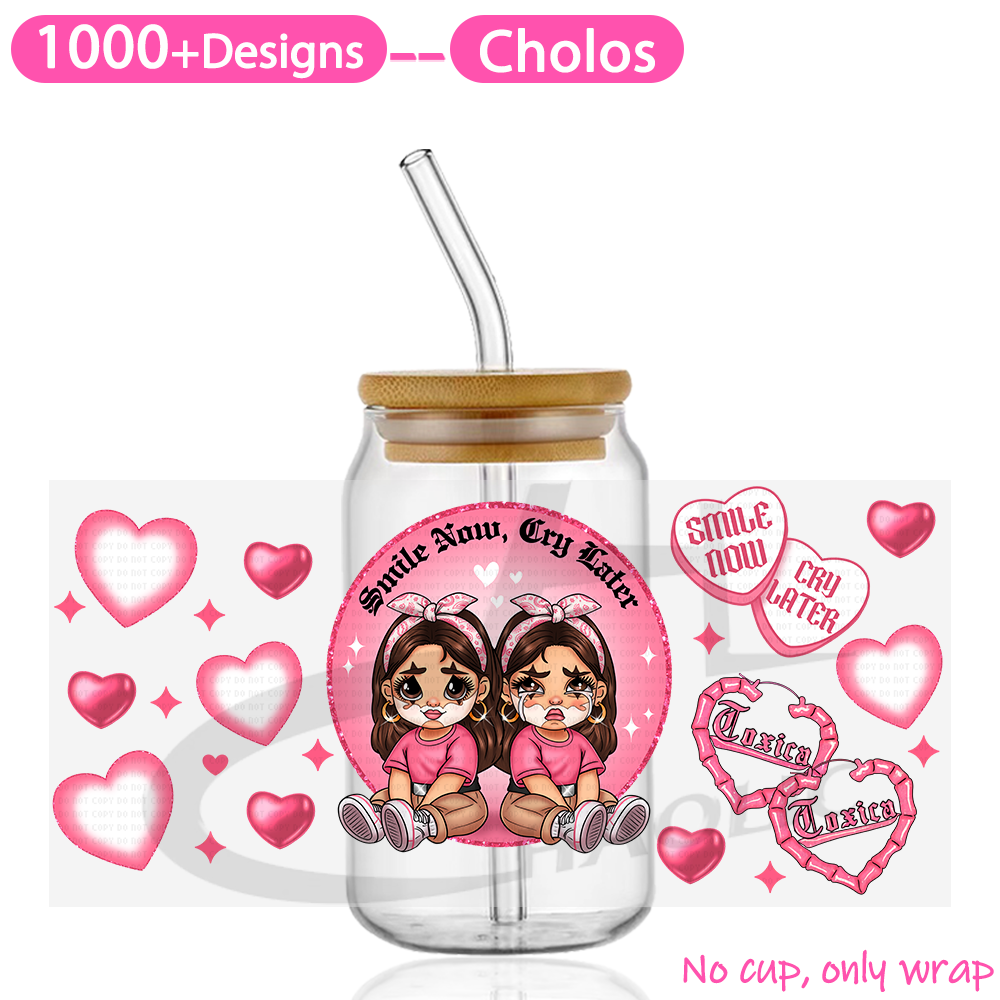 Cholo  Valentine's Day  UV DTF Cup Wraps 16oz