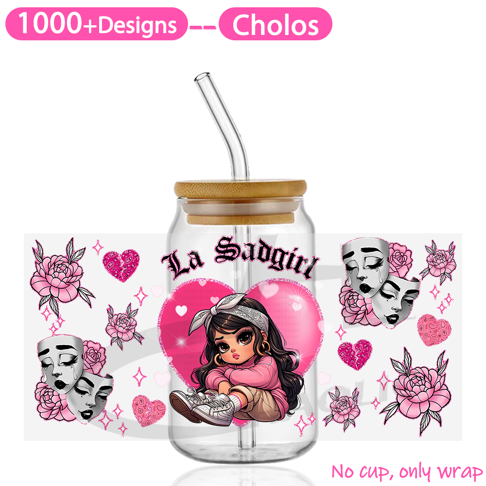 Cholo  Valentine's Day  UV DTF Cup Wraps 16oz