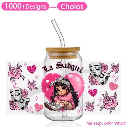 Cholo  Valentine's Day  UV DTF Cup Wraps 16oz