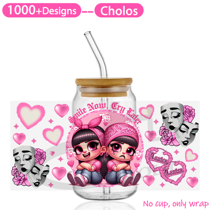 Cholo  Valentine's Day  UV DTF Cup Wraps 16oz