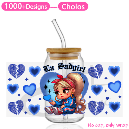 Cholo  Valentine's Day  UV DTF Cup Wraps 16oz